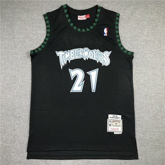 Mens Kevin Garnett Black Stitched Jersey - Picture 1 of 4